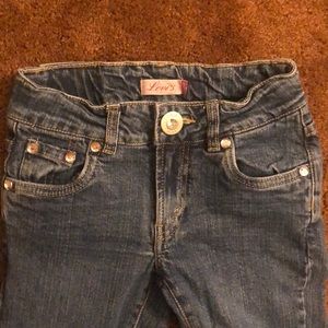 Girls Levi’s flare cut jeans